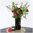 LEOPARD - Vase en verre marron