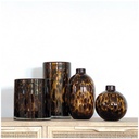 LEOPARD - Vase en verre marron