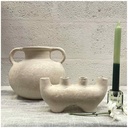 QUATRE - Vase en papier mâché blanc