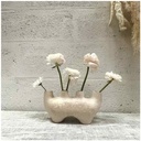 QUATRE - Vase en papier mâché blanc