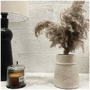 MINERAL - Vase en papier mâché blanc
