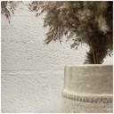 MINERAL - Vase en papier mâché blanc