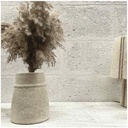 MINERAL - Vase en papier mâché blanc