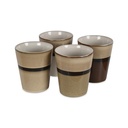 LYNX - Set de 4 gobelets gm en grès naturel gm