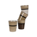 LYNX - Set de 4 gobelets gm en grès naturel gm
