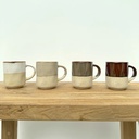 CANTINE - Set de 4 tasses en grès multicolore