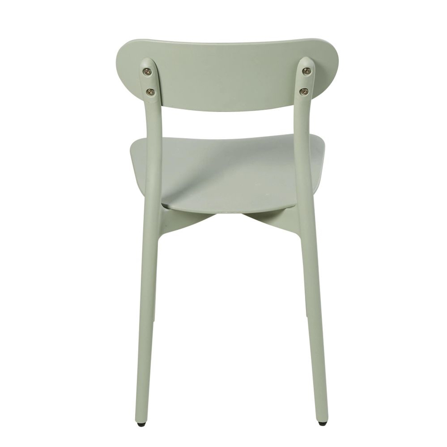 Mobilier design Eve, chaise légère en polypropylène vert, vue à Dakar, Sénégal