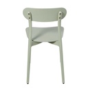 Mobilier design Eve, chaise légère en polypropylène vert, vue à Dakar, Sénégal