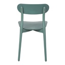 Chaise Eve en polypropylène vert foncé, idéale pour intérieur et extérieur, disponible à Dakar, Sénégal