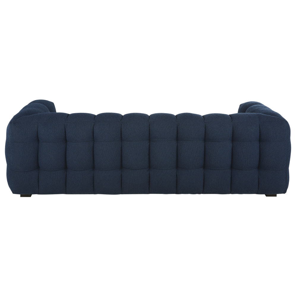 Canapé nuage Lilo, 3/4 places en tissu bouclette bleu nuit, design moderne, disponible à Dakar, Sénégal