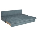 Canapé convertible Clio, 2/3 places, revêtement en tissu bleu canard, disponible à Dakar, Sénégal