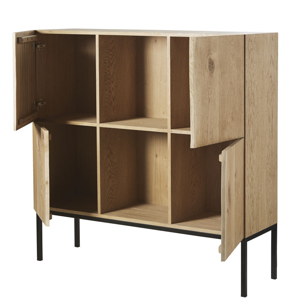 Buffet haut Magnus , 4 portes en chêne massif, parfait pour une décoration intemporelle, disponible à Dakar, Sénégal