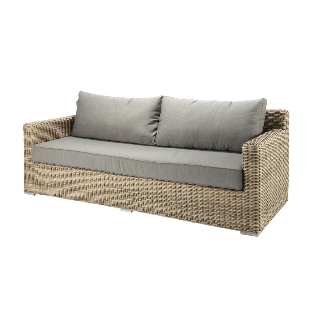 Canapé de jardin St Raphaël , 3 places en résine tressée, parfait pour les espaces extérieurs, disponible à Dakar, Sénégal