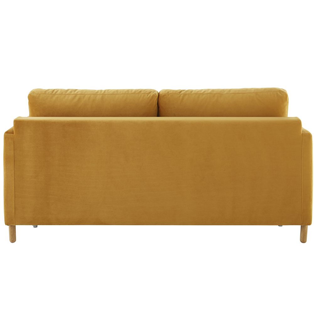 Julian - Canapé convertible , finition en velours jaune moutarde, matelas intégré de 10 cm, à Dakar, Sénégal