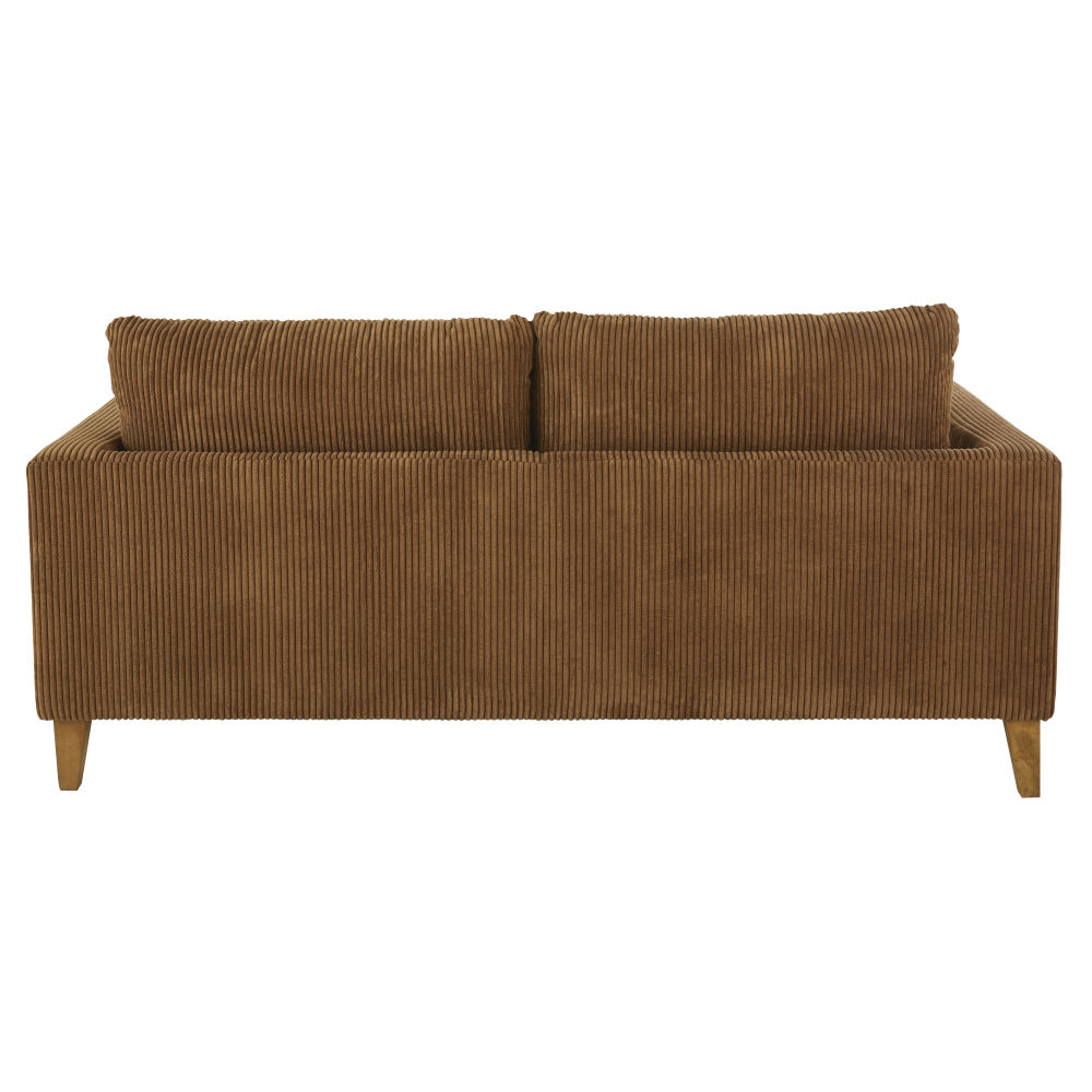 Canapé convertible Hollen 3 places en velours marron, design élégant, Dakar Sénégal