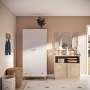 Meuble armoire 2 portes, 1 tiroir blanc Sweet, bois FSC, Dakar Sénégal