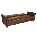 Canapé convertible en suédine marron, 3/4 places, Lise, Dakar Sénégal