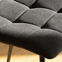 Chaise Alice en tissu gris anthracite vue de face - Dakar, Sénégal