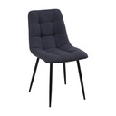 Chaise Alice en tissu gris anthracite vue de face - Dakar, Sénégal