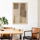 Toile Nemoi en caisse américaine bois, imprimée géométrique moderne, Dakar Sénégal
