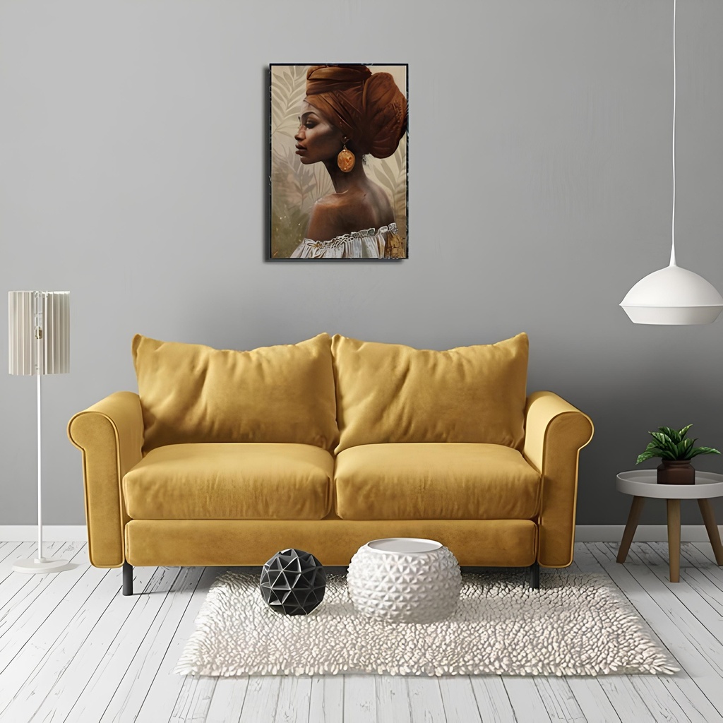 GARANCE - Toile encadré caisse américaine noir 100x140 cm