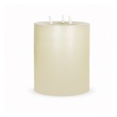 Bougie LED flamme décorative en cire naturelle, design cylindrique ivoire - Dakar, Sénégal.