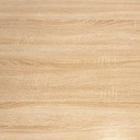 BADUS - Table à manger rectangle avec pieds en bois et structure métal noir, Dakar Sénégal