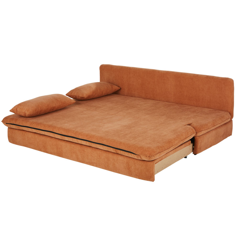 Canapé convertible Clio 2/3 places en tissu recyclé brique, Dakar Sénégal
