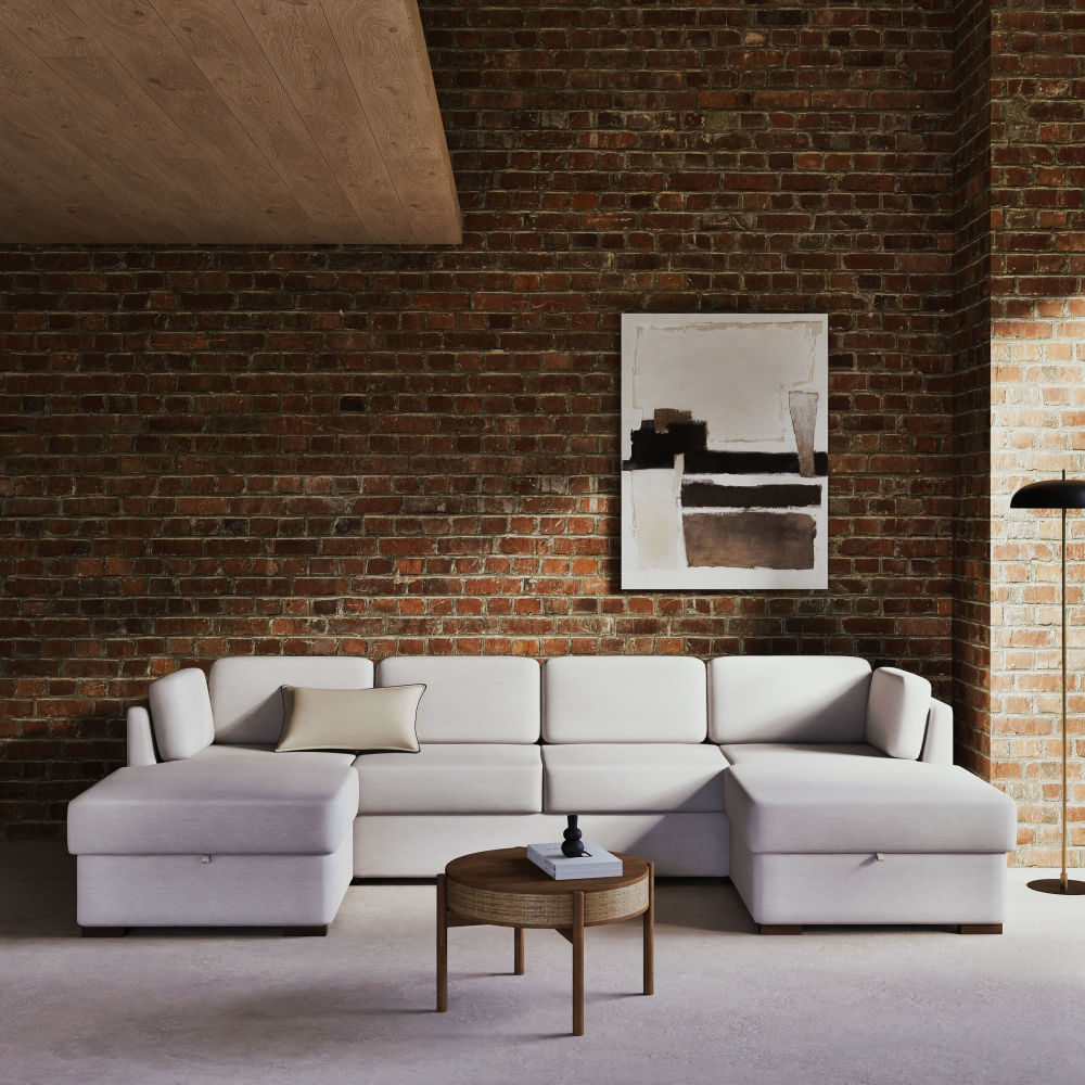 Canapé TIMES SQUARE design contemporain et pratique en beige à Dakar, Sénégal.