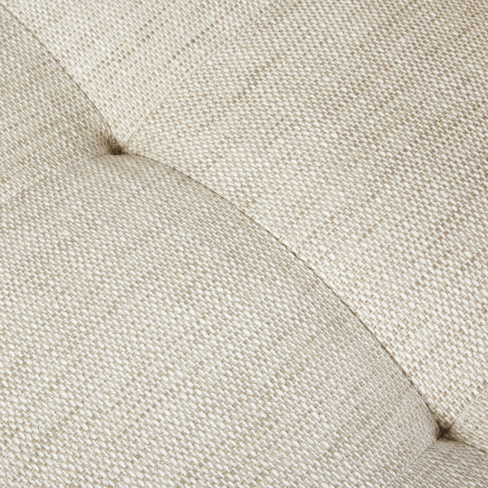 Zoom sur le tissu texturé de la chauffeuse Elementary, coloris sable, vendu à Dakar, Sénégal.