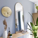 Miroir en métal doré MENARA, accessoire déco contemporain à Dakar.