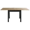 Table à manger pliante Alfred en bois de manguier et métal noir à Dakar, Sénégal