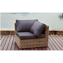 Méridienne Cerrado en résine tressée rotin gris anthracite pour jardin à Dakar, Sénégal