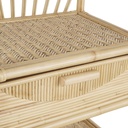 Table de chevet en rotin beige Tanja, 47x40 cm, style naturel - Dakar, Sénégal