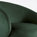 Bizou fauteuil élégant en velours vert et pieds robustes - Dakar, Sénégal