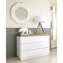 AUSTRAL - Commode AUSTRAL en bois blanc, idéale pour chambre et salon - Dakar, Sénégal blanche 3 tiroirs