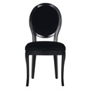 Chaise Joséphine en velours noir et pieds dorés à Dakar, Sénégal
