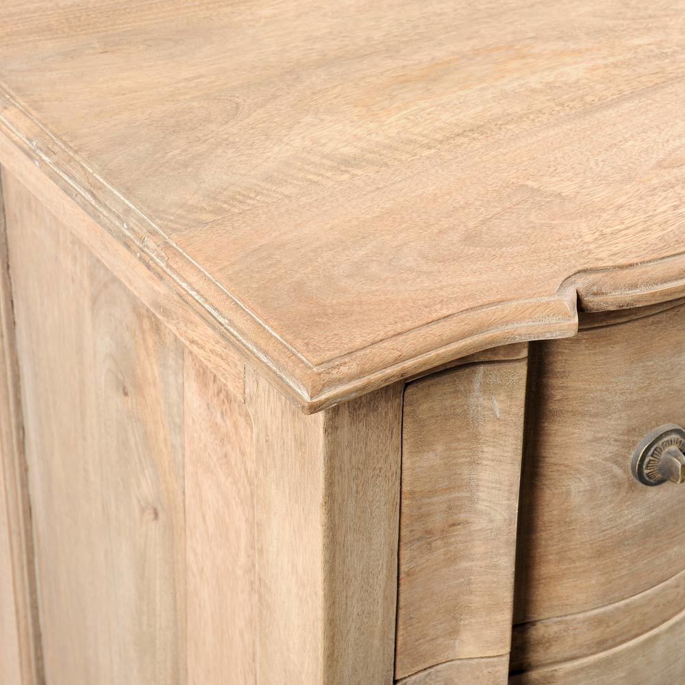 Table de chevet Colette en manguier et acacia avec tiroirs, Dakar, Sénégal
