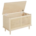 Coffre Solstice en rotin cannage beige, rangement déco naturel - Dakar, Sénégal