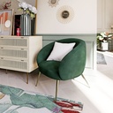 Fauteuil cosy en velours vert forêt pour salon ou bureau - Dakar, Sénégal