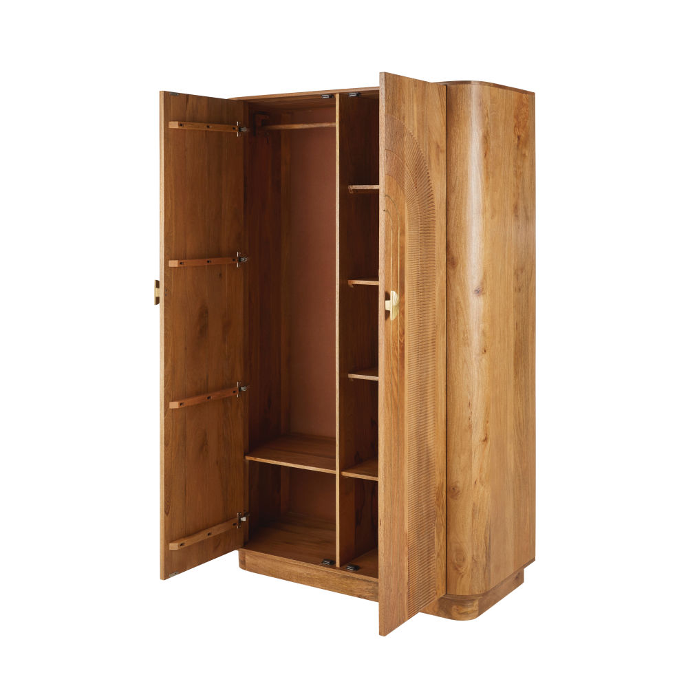 Armoire Aureus en bois de manguier et métal doré élégante - Dakar, Sénégal
