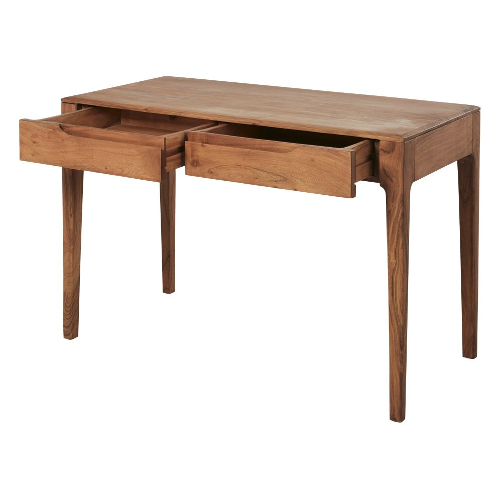 Bureau en acacia MALMO avec 2 tiroirs, style naturel - Dakar, Sénégal
