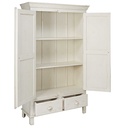 Armoire Avignon en bois de manguier blanc patiné avec rangements - Dakar, Sénégal