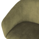 Chaise élégante Kyss en velours vert pour salle à manger - Dakar, Sénégal