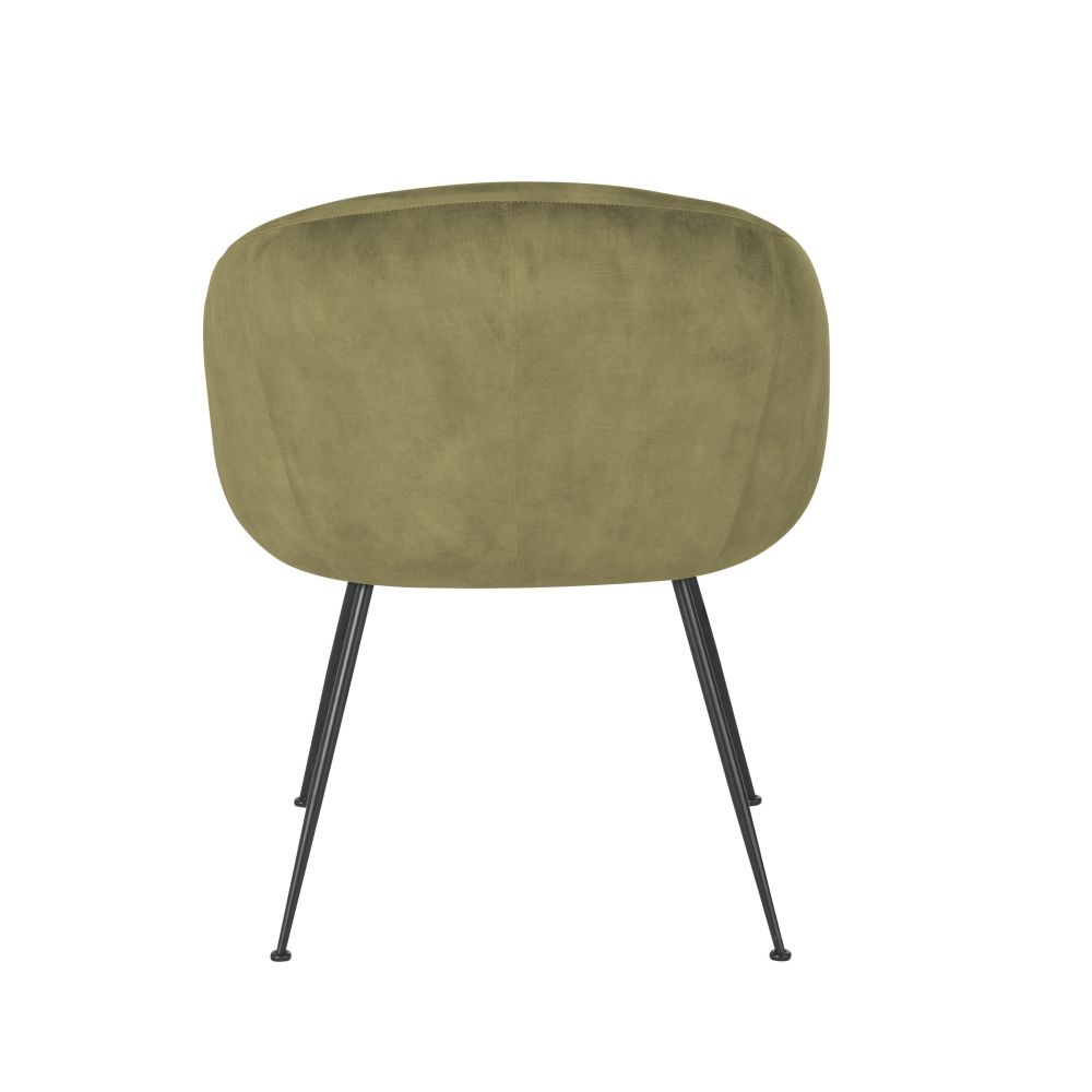 Fauteuil confortable Kyss en velours vert avec pieds robustes - Dakar, Sénégal
