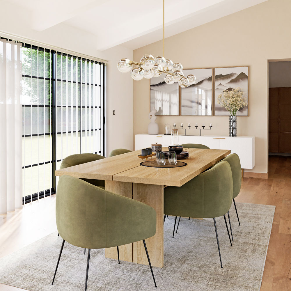 Siège de table design en velours vert Kyss pour intérieur moderne - Dakar, Sénégal
