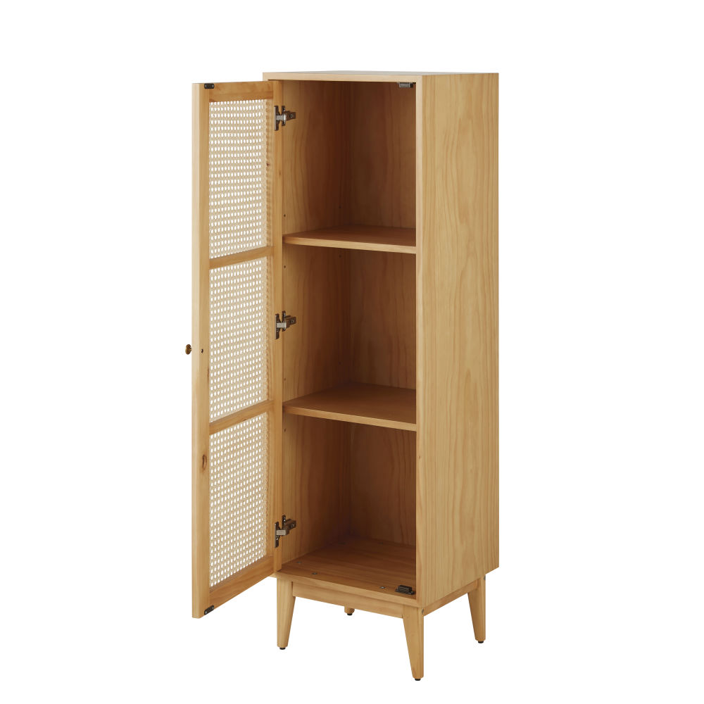 Cabinet Suzelle, 1 porte et rotin tressé, design naturel - Dakar, Sénégal