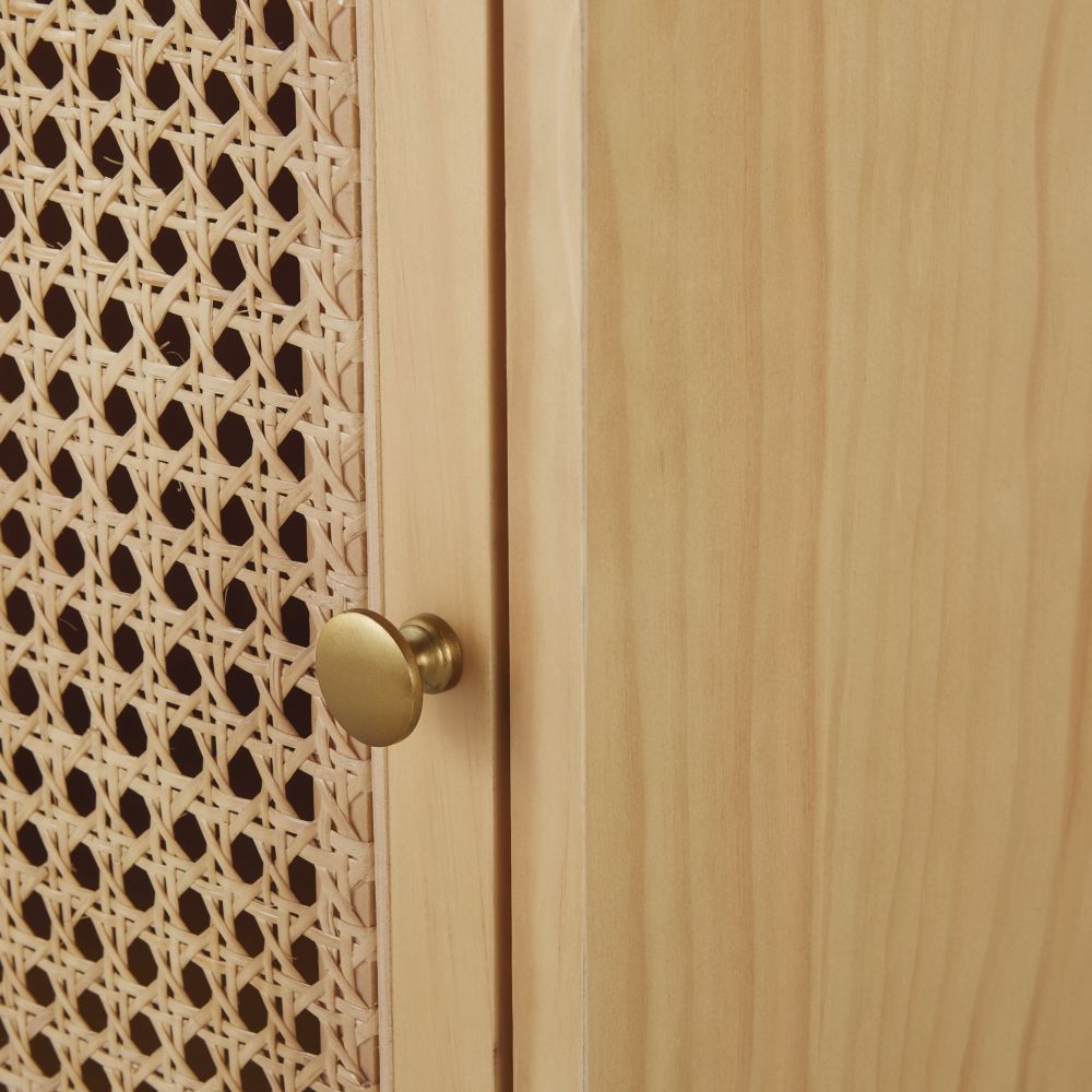 Cabinet Suzelle, 1 porte et rotin tressé, design naturel - Dakar, Sénégal