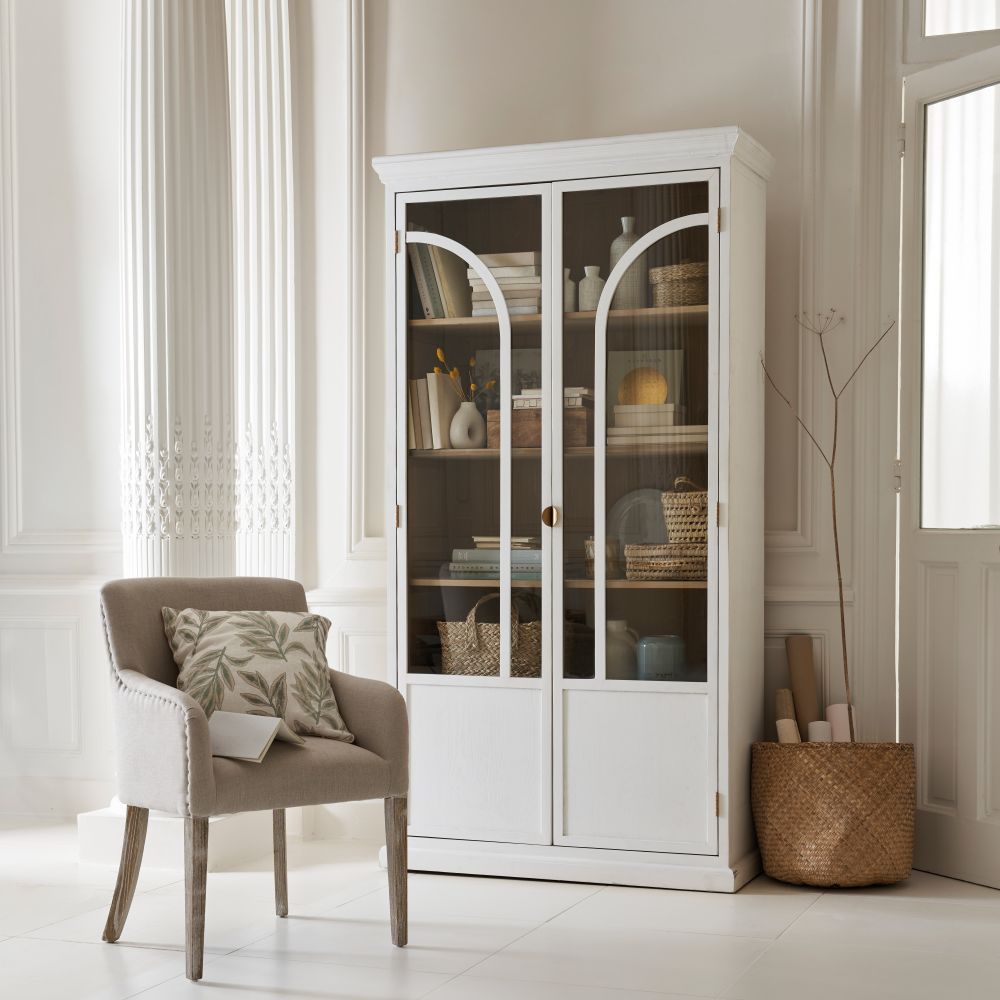 Vitrine Sainte Maxime 4 portes blanche