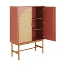 Buffet Tarifa 2 portes terracotta cannage en rotin